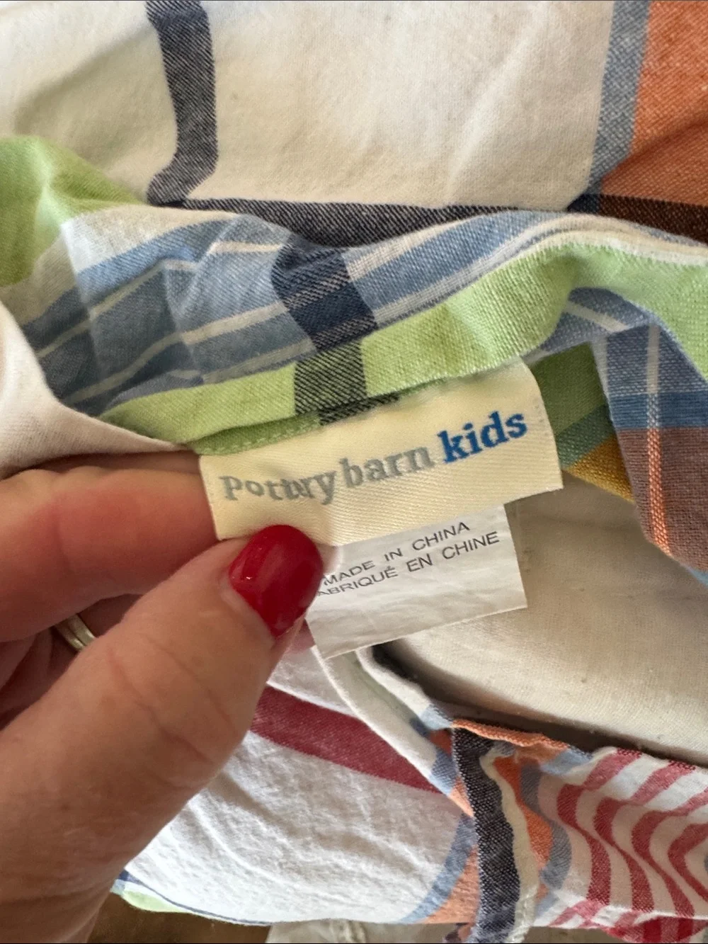 Pottery Barn Kids Madris Plaid pillow sham